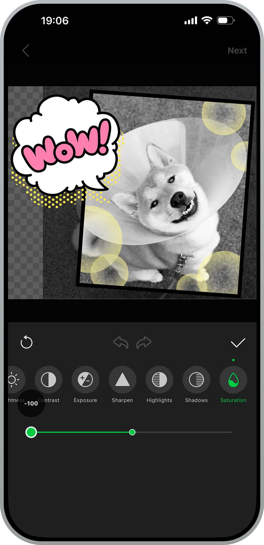 調整色調的畫面