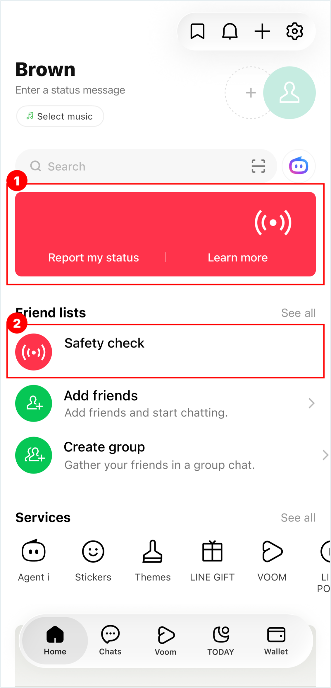 LINE Safety Check