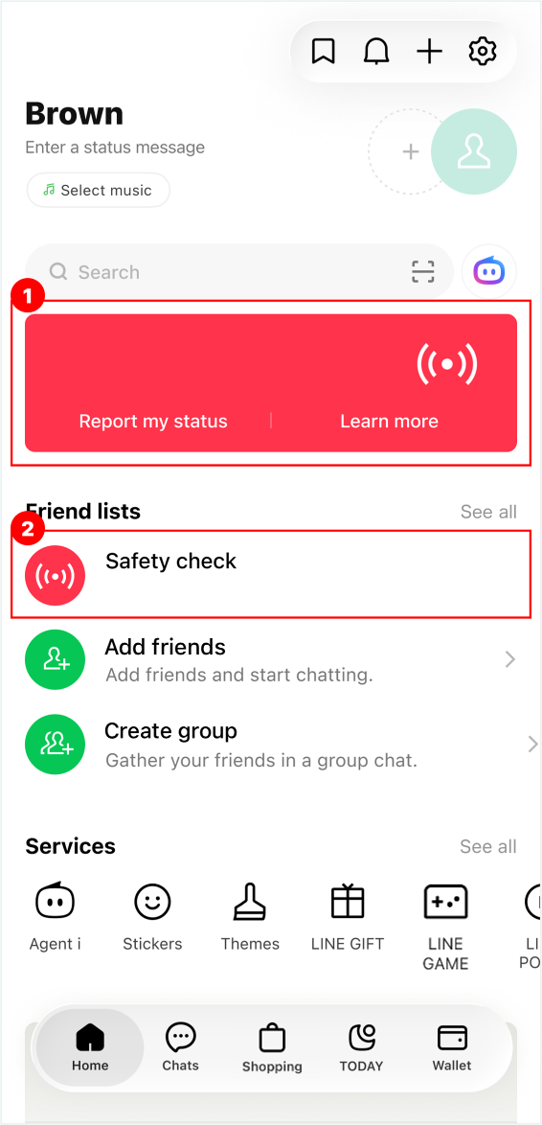 LINE Safety Check