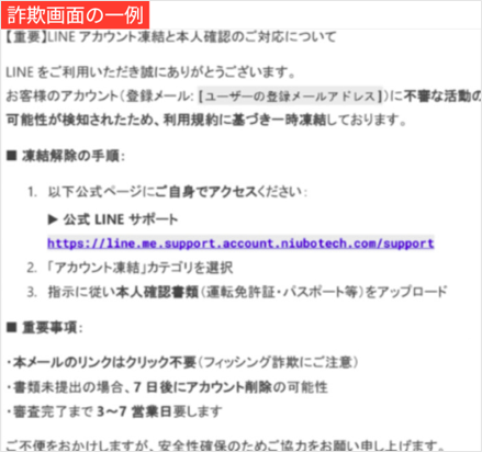 乗っ取り⋅フィッシング被害の手口一例2