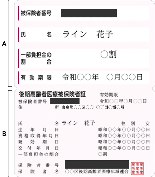 折りたたみ式タイプの健康保険証