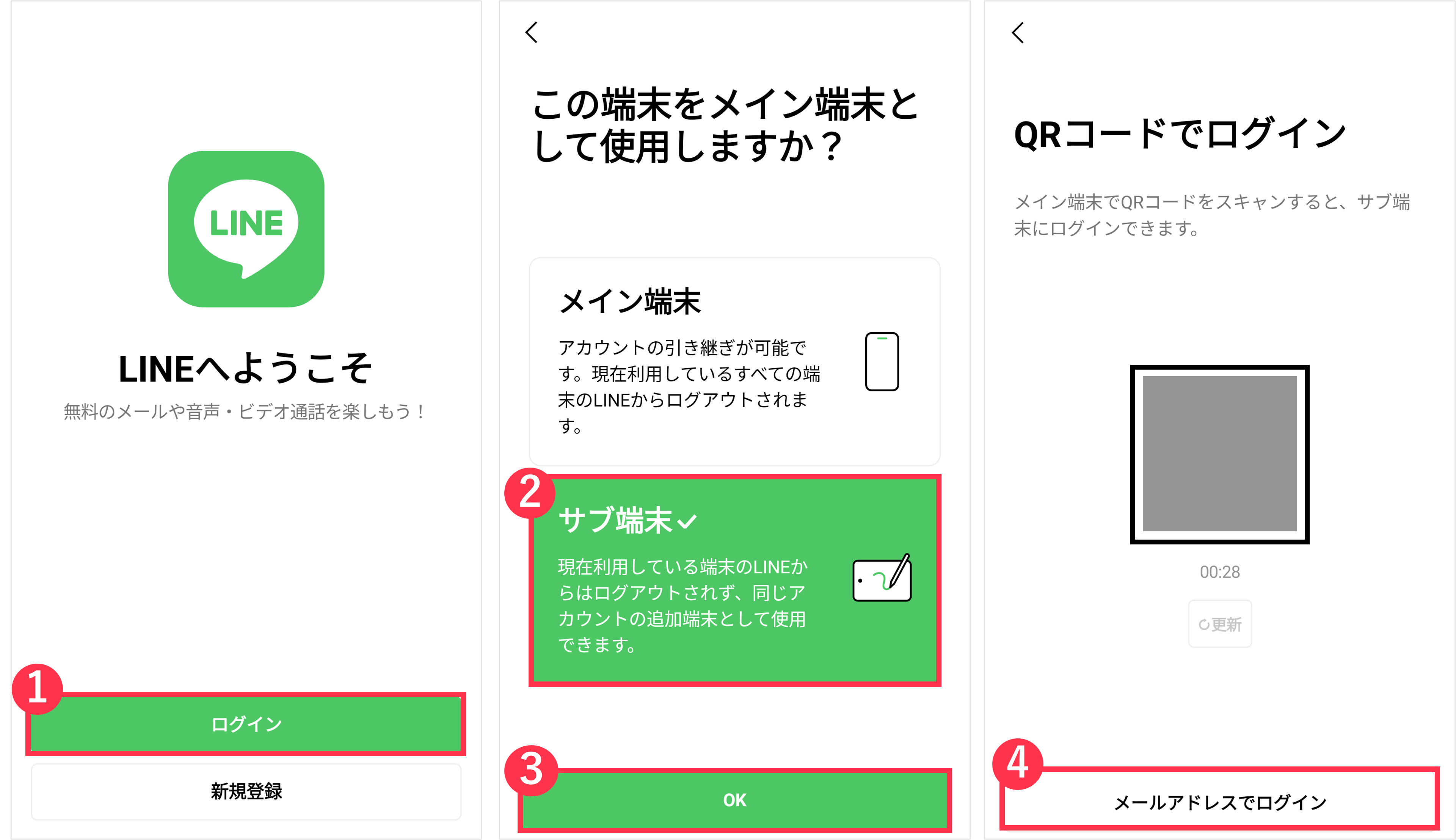 Androidメールアドレスログイン