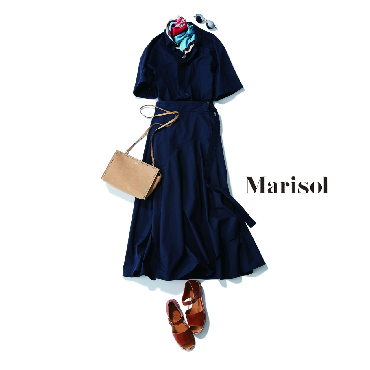 同色 同素材で まるでワンピ なセットアップ風コーデ