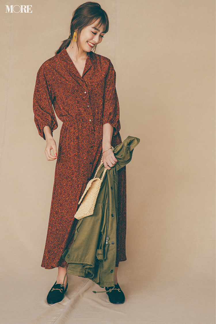 秋のワンピース特集 19秋 代におすすめの花柄ワンピコーデ