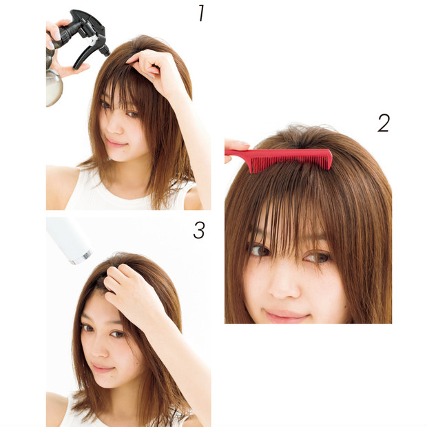 寝起きのピンチな髪をレスキュー 前髪が割れる パサつく プロの裏技を公開 Maquiaメイク Line News