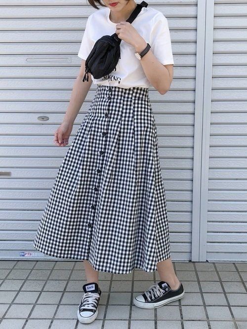 大人かわいいギンガムチェックスカートのおすすめコーデ30選 大人かわいいギンガムチェックスカートのおすすめコーデ30選