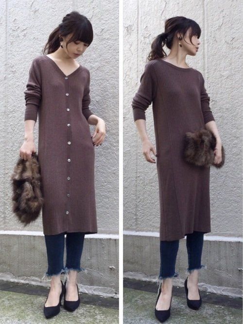 レディに決まる優秀ニットワンピースのおすすめコーデ30選