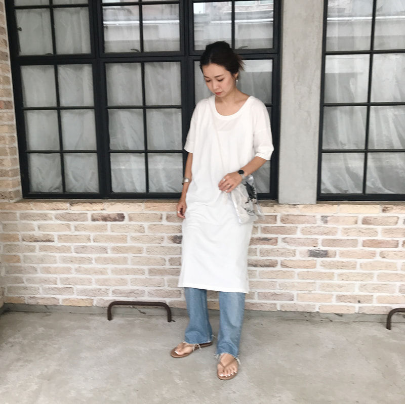 デニムのレイヤード推し 夏ワンピを秋に最大限着回す方法