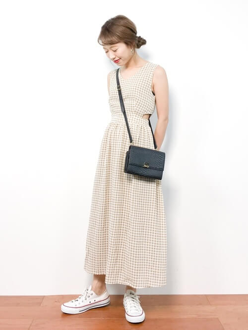 ギンガムチェックワンピースコーデ 17選 大人かわいい着こなし術 Mine