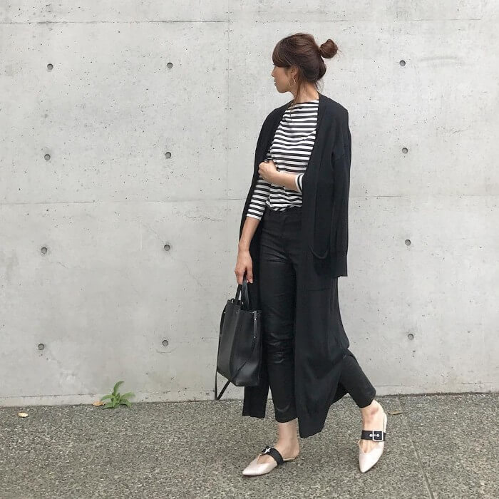 カーディガン肩掛け コーデの今どきバランスは お手本スタイル 15選 Mine