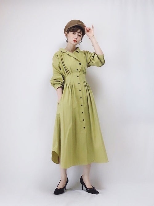 襟付きワンピースをおしゃれにコーデ 25選 大人っぽく着こなすコツ
