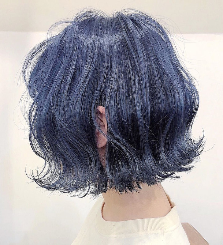 つやめくヘアカラー ネイビーブルー は色落ちも楽しめる 年はデニムカラーで旬顔に Mine