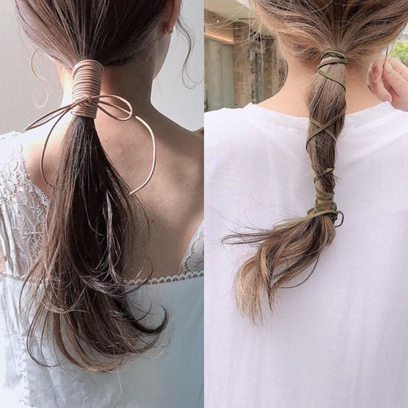 簡単 紐を使ったヘアアレンジの やり方 ヘアカタ でおしゃれさんの仲間入り Mine Line News