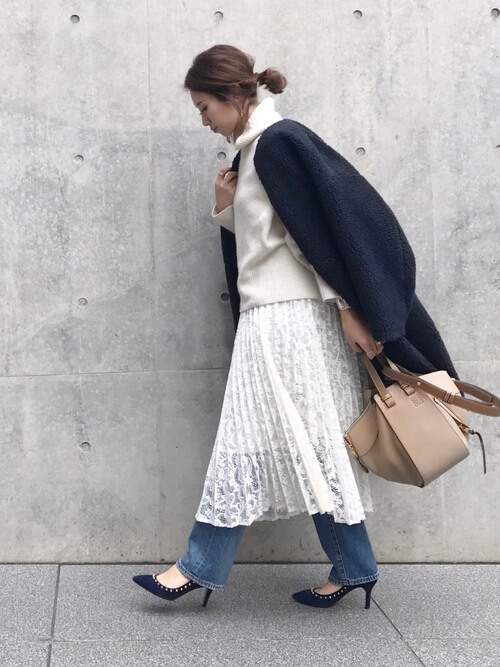大人かわいいが満載 白レーススカート のコーデ29選 Mine Line News