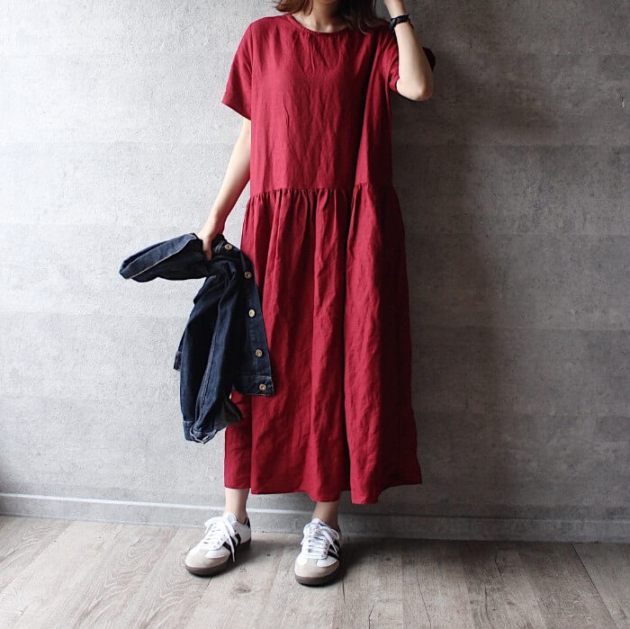 リネンワンピースコーデ 21選 季節 スタイルで印象を変える Mine Line News