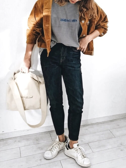 19年 スタンスミス コーデ集 定番の白からベルクロまで Mine Line News