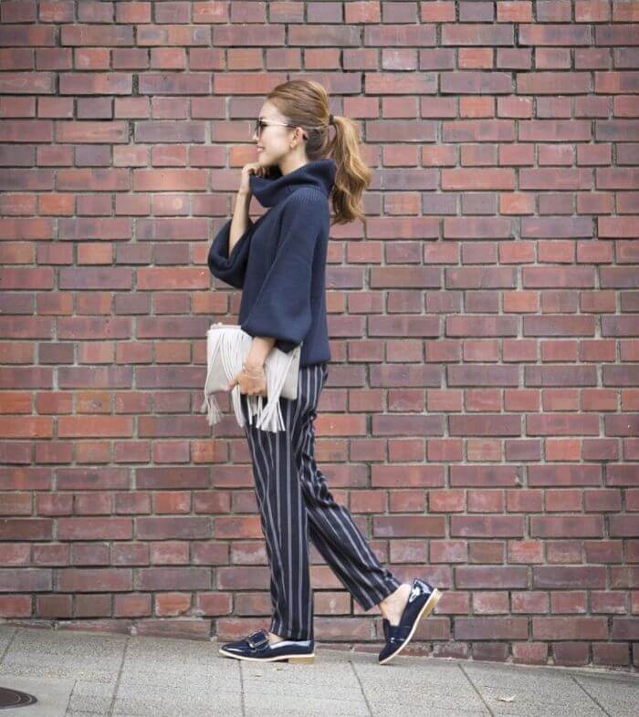 ストライプパンツコーデでスタイルアップ効果大 レディース22選 Mine