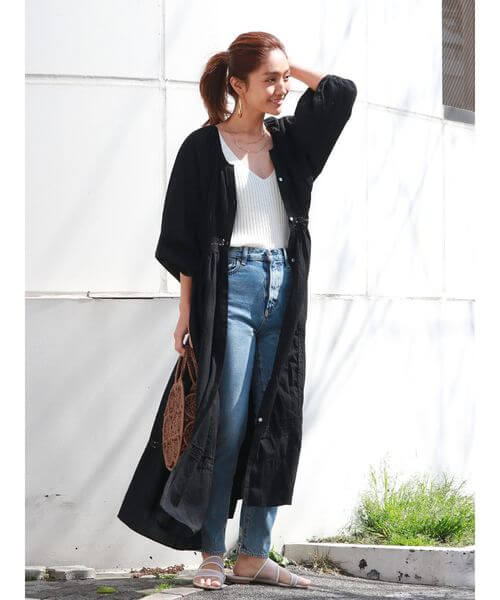 人気のファッショントレンド ベスト50 レース カーディガン ロング コーデ