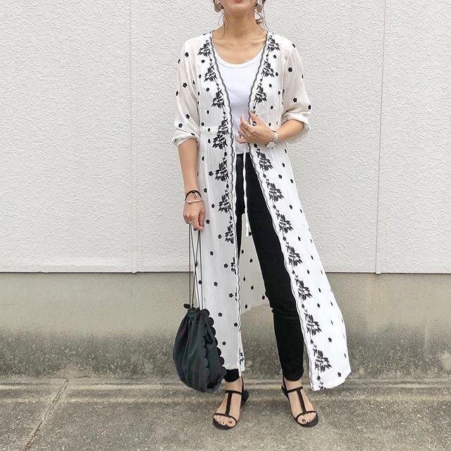 19夏 ロングカーディガンコーデ選 暑いけどボディラインを隠したい女子必見 Mine