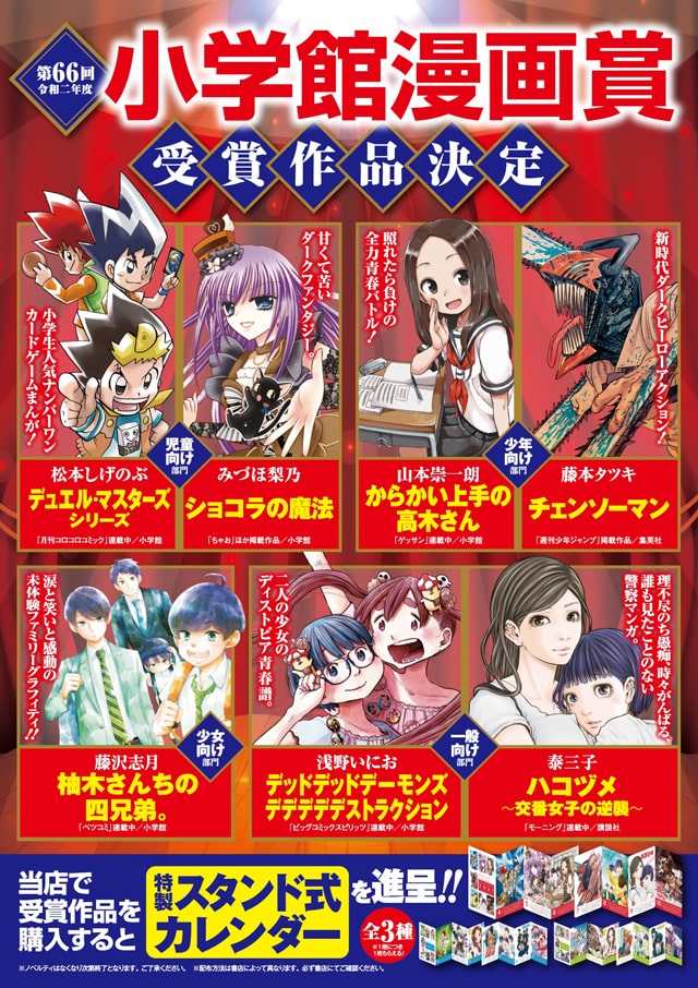 デデデデやチェンソーマンのドローイング動画に書店フェア 小学館漫画賞の受賞記念 コミックナタリー Line News
