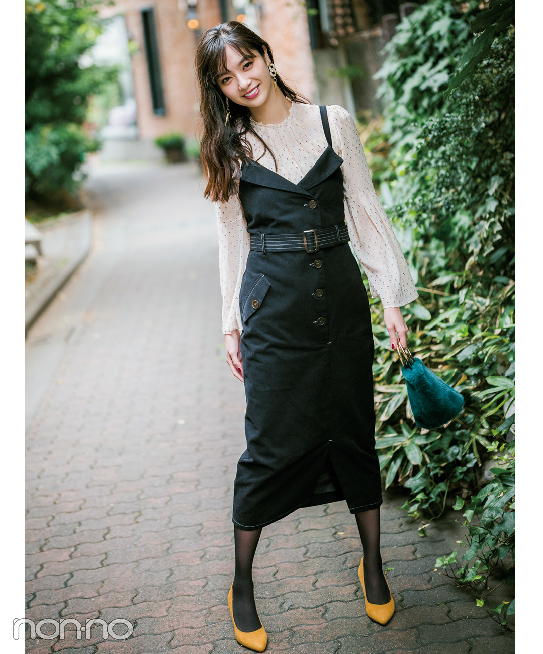 冬の パンプスコーデ 選 赤 ボルドー マスタード グリーンもたっぷり