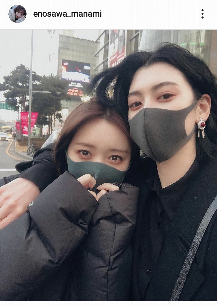 江野沢愛美 イケメン 三吉彩花との恋人風2shotが話題 みよまな最強カップル もう彼氏にしか ザテレビジョン Line News