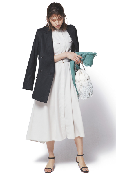 ジャケット ワンピース の女らしいトレンド春コーデ 着こなし4選 Oggi