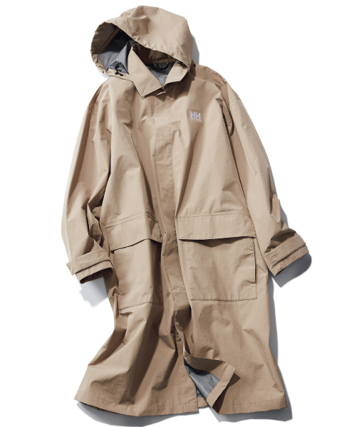 長め丈レインコートをおしゃれに着こなすなら 細身ボトムですっきりと Oggi