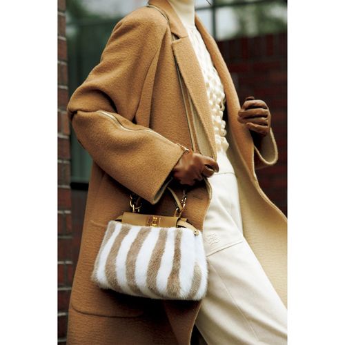 極上 FENDI ミンク コート 白