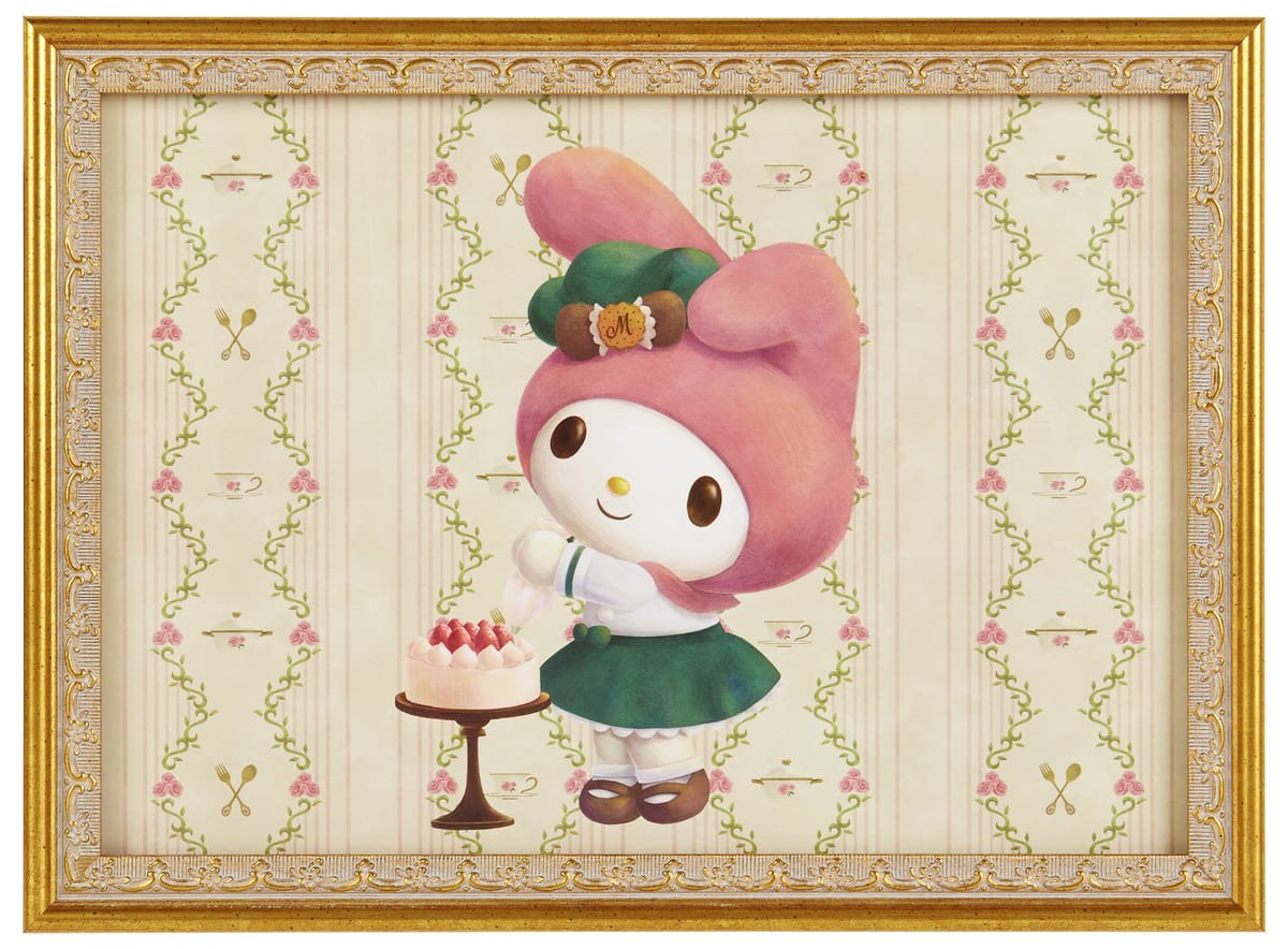 サンリオピューロランド 館のレストラン レプリカ絵画 マイメロディ 夕焼け 受注生産品】サンリオ ポムポムプリン ピューロランド 館の