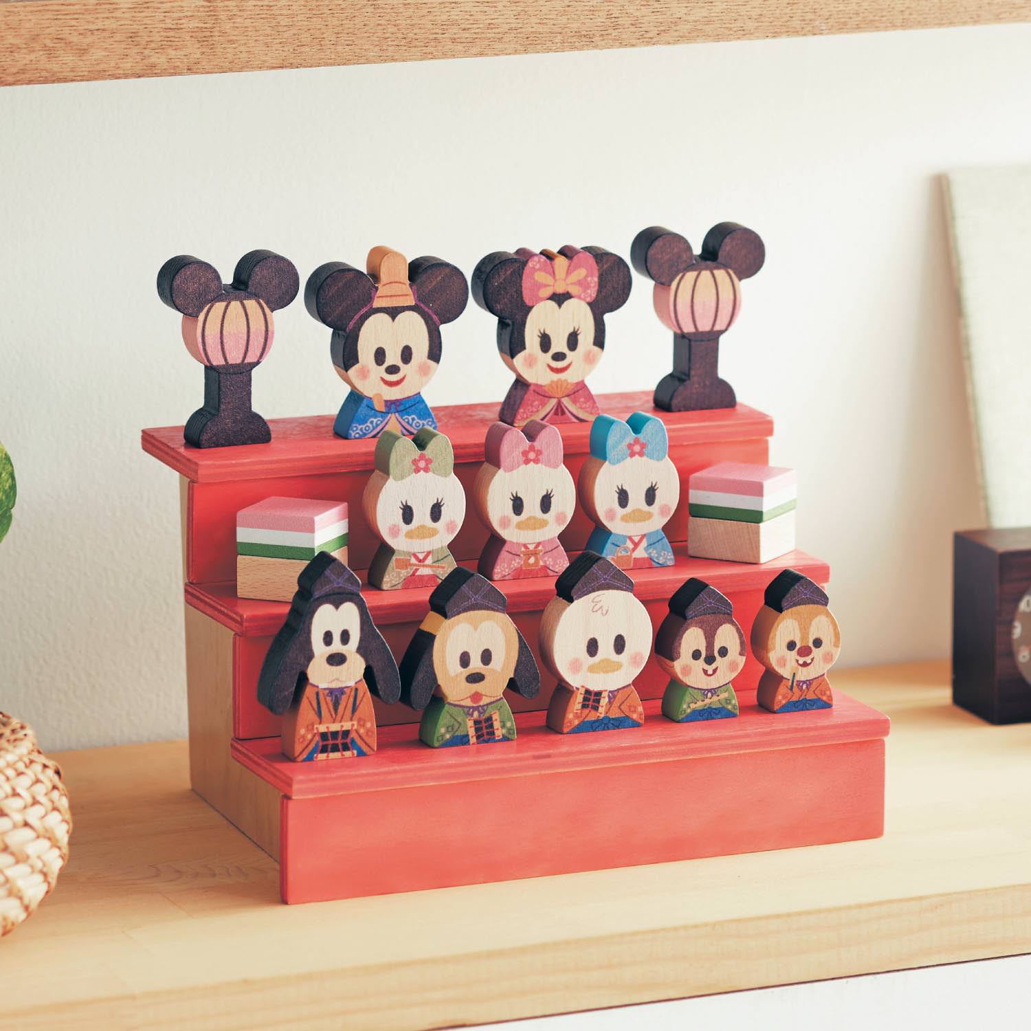 木の風合いが優しいディズニーのおひなさま バンダイ Disney Kidea Block ひなまつり ディスプレイケース Dtimes Line News