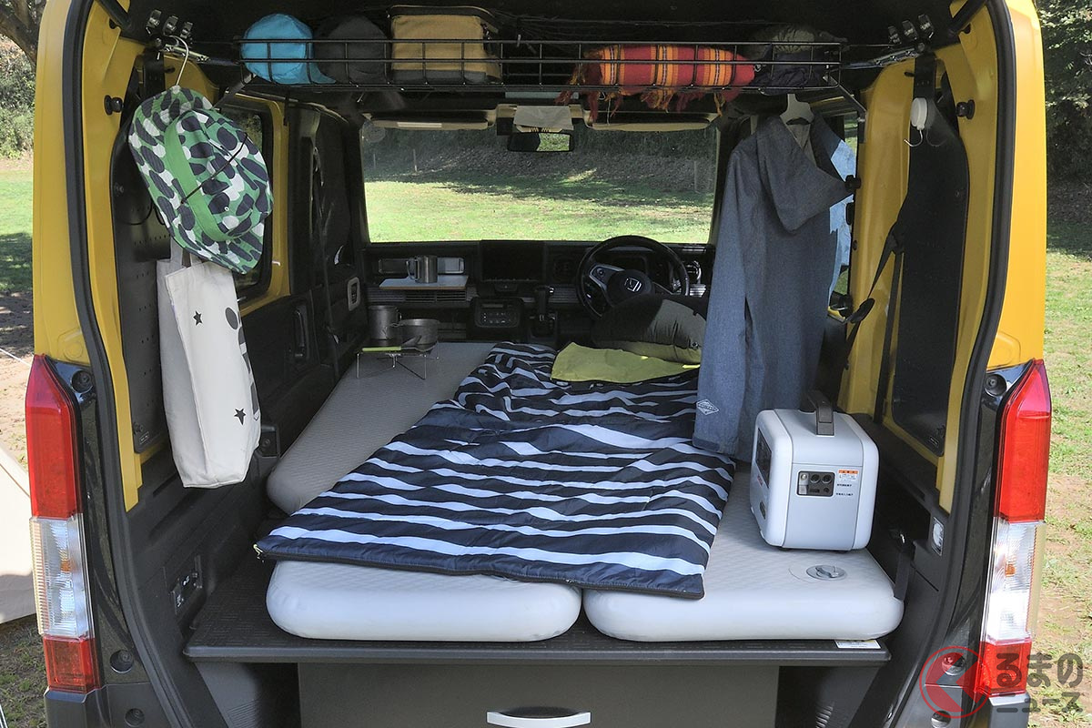 車中泊で眠れない お悩み解決 ホンダ N Van を快適な車中泊仕様にする方法とは くるまのニュース