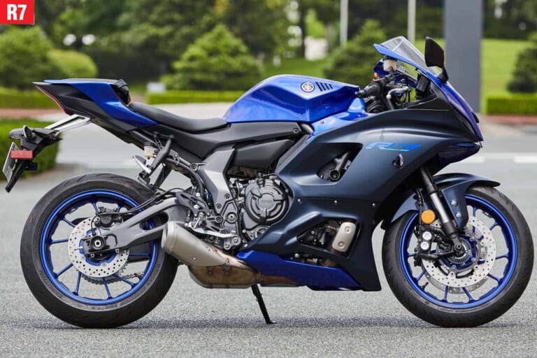 ヤマハ新型 Yzf R7 実車で足着きチェック Yzf R6 Mt 07と比べてみた Webヤングマシン Line News