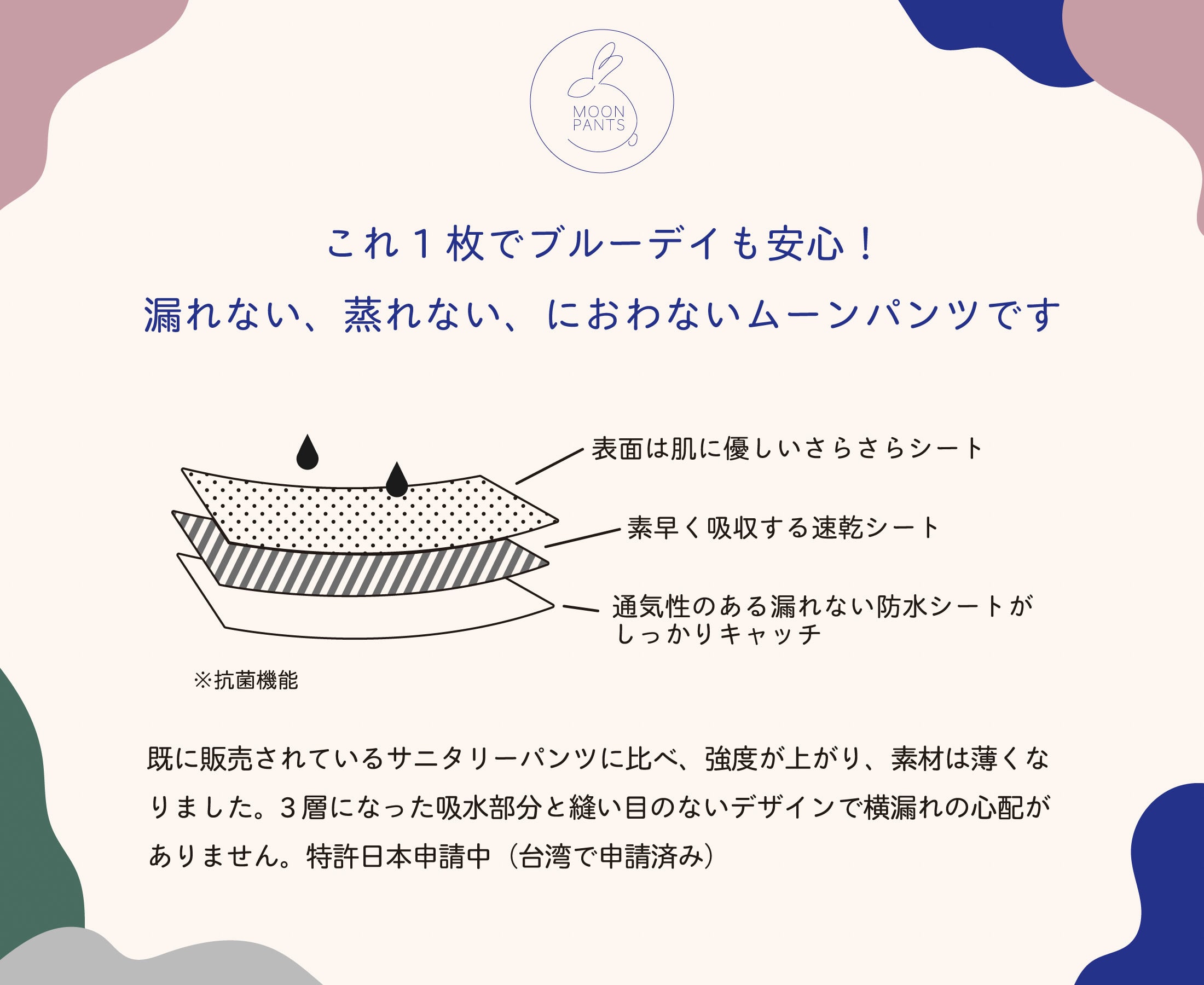 ナプキンやタンポンがいらない生理用品 ムーンパンツ 誕生 西武池袋本店に限定店がオープン