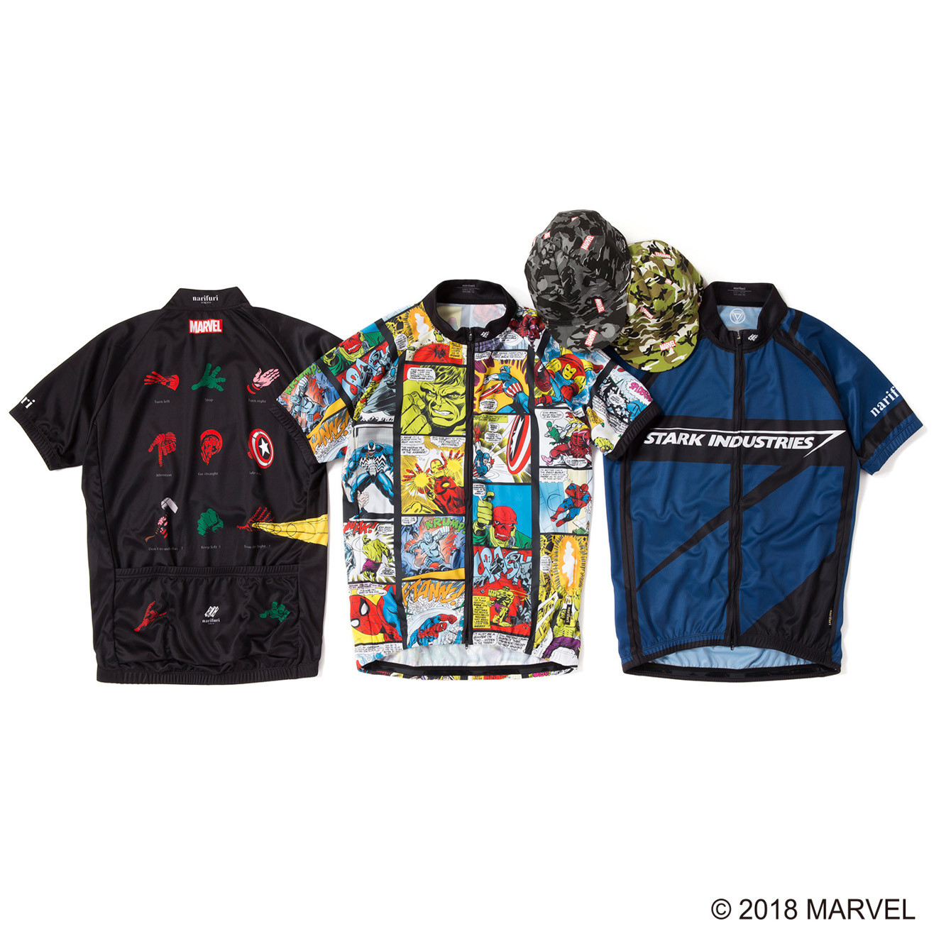 narifuri （ジャージ）サイクルジャージスプリット総柄