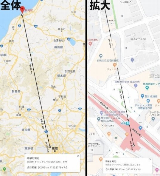 1新潟 でどこまで行ける 新潟の 長さ が一目で分かる画像がおもしろい Jタウンネット