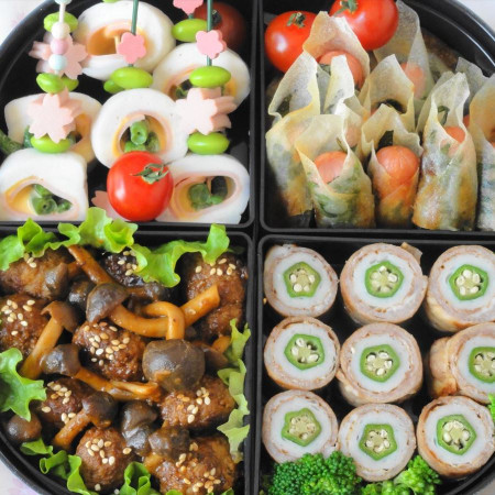 華やかなお花見弁当のレシピ コーディネート35選