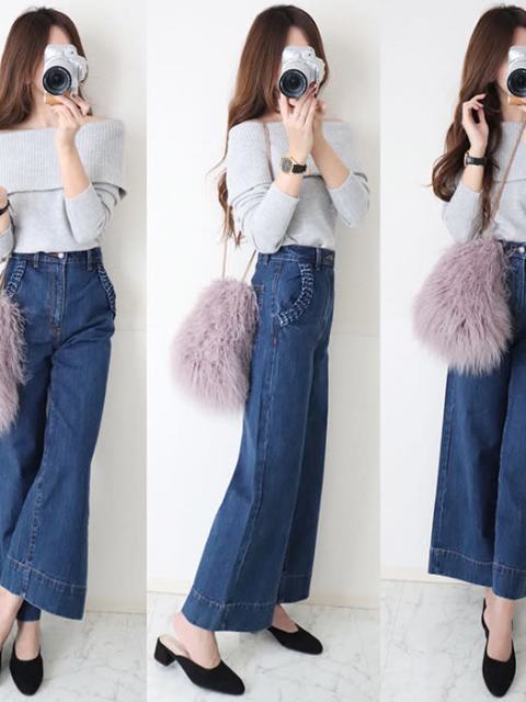 白ニットがあれば着回し上手になれる！かんたん冬コーデ