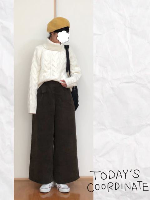 白ニットがあれば着回し上手になれる！かんたん冬コーデ