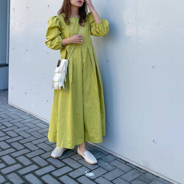 覚醒 小麦粉 禁じる 黄 緑 ワンピース コーディネート Maisonette Park Jp