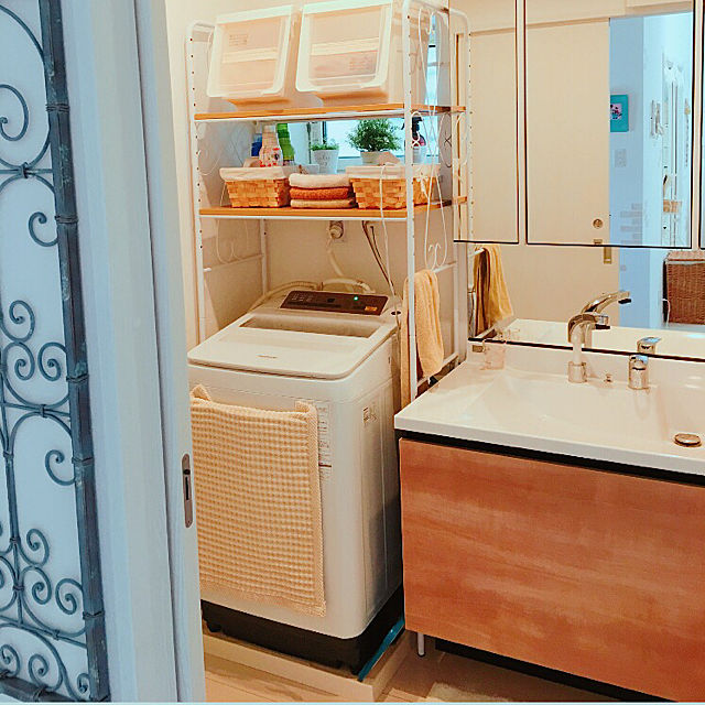 洗濯機まわりもナチュラルに 洗濯グッズの整理整頓術