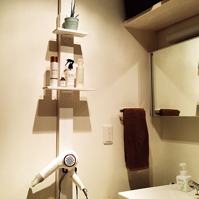 ドライヤーも引っ掛けが便利 洗面所がすっきりする収納術