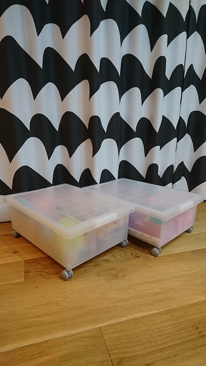 隠せるおもちゃ収納に シンプル大容量収納ボックス