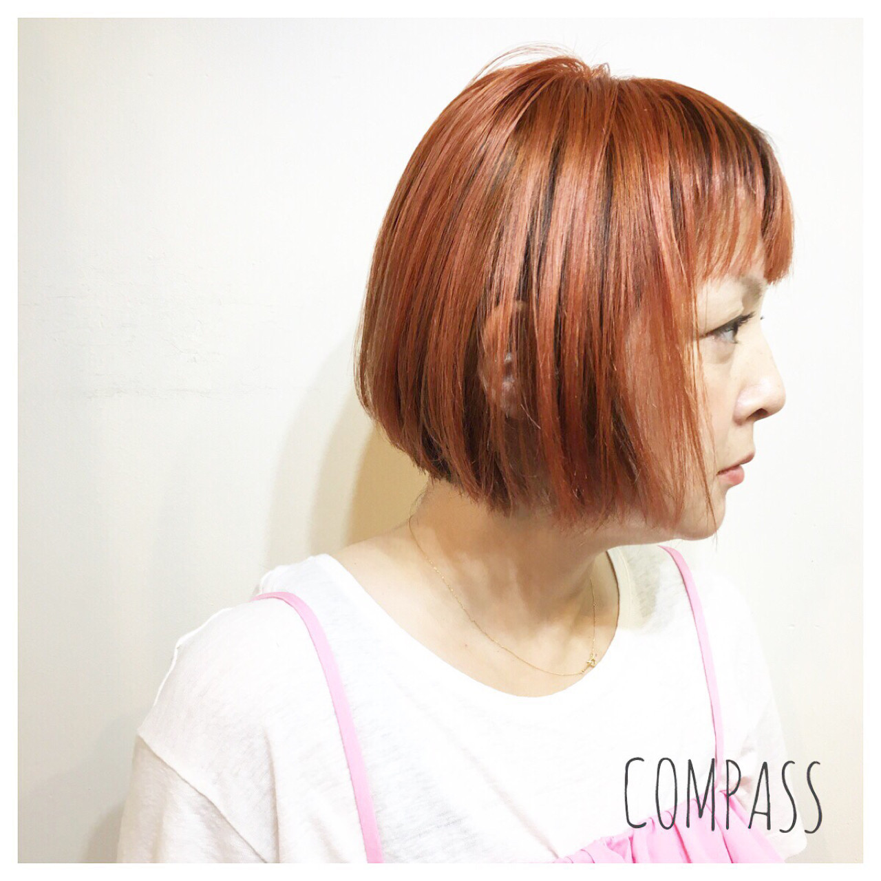 人気のオレンジヘアカラーに挑戦 こなれ感たっぷりに